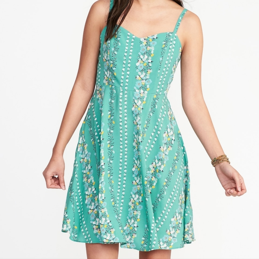 Fit & Flare Printed Cami Dress for Women Old Navy
